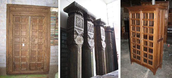 Indian Primitive and Antique furniture and doors