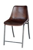 industrial chair; metal leather chair