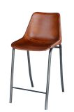 industrial chair; metal leather chair