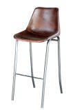 industrial chair; metal leather chair