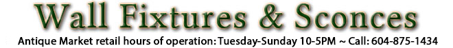 Wall Fixtures - Sconces - Lighting / Shades  - Antiques Direct Worldwide
